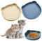 2 Pièces Gamelle Chat,Nourriture Sèche et Humide Gamelle Plate Chat avec Ventouse,Bol Gamelle Chat en Silicone,gamelles Plates Peu Profondes Silicone,Gamelles pour Chiots Chats Petits Animaux