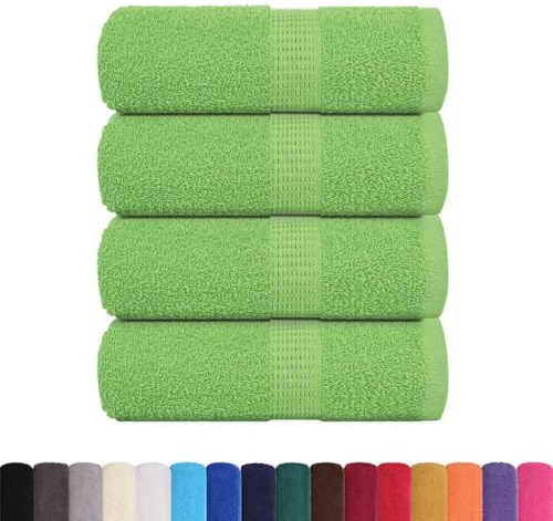 vidaXL Gästetücher FROGN 4 STK. Apfelgrün 30x50 cm 360 g/m²