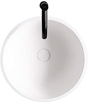 Lavandino da appoggio in pietra artificiale lavabo da bagno lavabo ovale bagno lavabo con drenaggio lavabo artistico per WC armadietto per il trucco grande lavabo da bagno