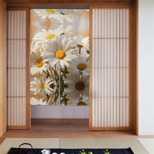 WZYWHJ Nationale Blume von Italien bedruckte Vorhänge, vielseitige Raumteiler für Zuhause, Büro, Küche, Bad, stilvolle und funktionale Gardine, 86,4 x 142,2 cm