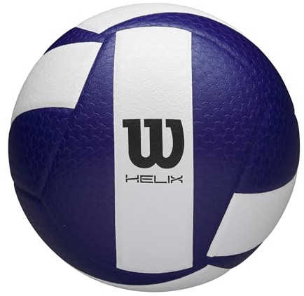 Wilson Helix Game Volleyball, Leistungsstark, Fortschrittlicher Grip und optimierte Kontrolle, Aus Premium-Mikrofaser, Farbe: Blau/Weiß, Offizielle Größe