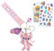 Lilo and Stitch – Ensemble de porte-clés d'ange en silicone 3D de luxe avec sangle, breloque, cloche et autocollants, plus | Porte-clés Angel from Stitch pour sac à dos, multicolore, Angel from Stitch