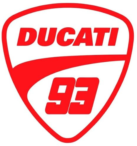 Pegatina Personalizada Troquelada – Diseño Motos de Carreras – Vinilo Adhesivo Resistente al Agua – Sin Fondo – Stickers para Cascos, Coches, Motos, Maletas y Más (Rojo, 11 x 12 cm)