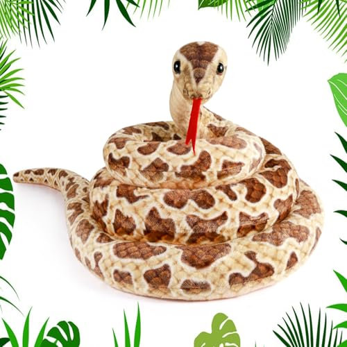 AYSYR Schlange Kuscheltier Große,Kuscheltier Schlange Emulation,Schlangen Kuscheltiere für Kinder Jungen Mädchen,Snake Prank Requisiten,Schlangen Spielzeug Halloween-Dekorationen(200 cm/78.7 in)