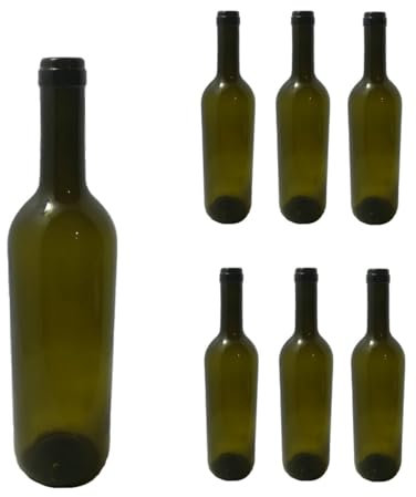 Botella vacía para vino, 750 ml, vendida en paquetes de 20 unidades con tapón de plástico