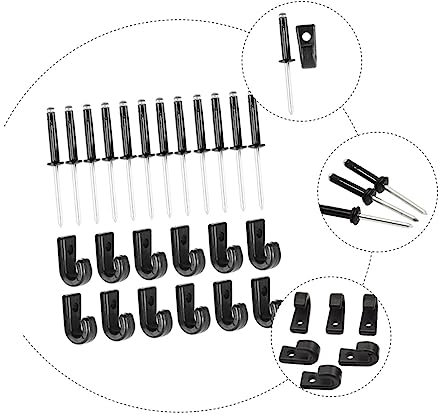 HANABASS 1set j Hooks Lashing Hook Rivet Set for Kayak Boat Canoe Paddle Board Accessories