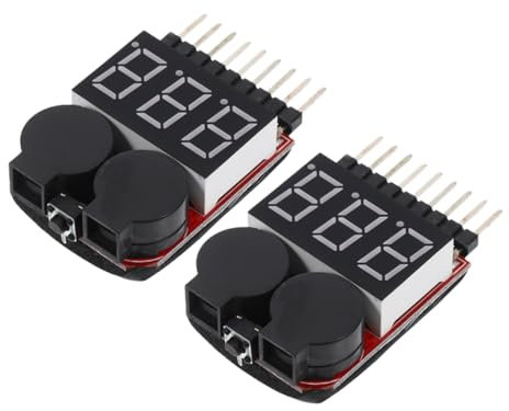 NUOBESTY 2pcs Automotive Battery Tester Fuse Voltage Alarm Low Voltage Alert Lcd Display Power Supply Checker