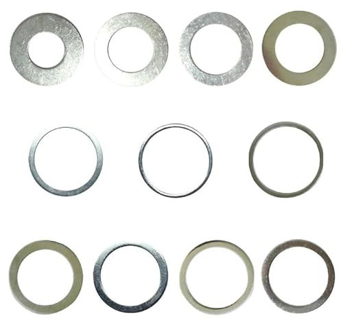HAFRILY 11Pcs Cutting Reducer Rings 20/22.2/25.4/30/32mm Circular Reduction Rings Circular Sheet Disc Woodworking Tools
