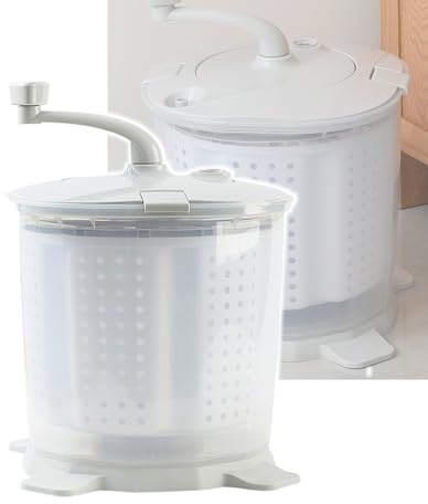 BNZCZY Machine à Laver Manuelle Étudiant Déshydrateur Lave-Linge Pédale Ménage Sèche-Linge pour Cordon de Traction Équilibre à Manivelle Ajouter de l'eau Pot Rondelles