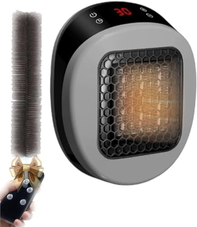 Wellheater, Wellheater Heizung Steckdose 2.0,Mini well heater heizgerät, Steckdosenheizlüfter mit Fernbedienung, PTC-Keramik-Heizelement,12-Stunden-Zeitsteuerung, für energiesparendes Zuhause(1PC-A)