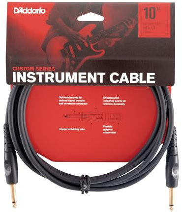 PlanetWaves EJ10 - Cable de transmisión de señal para guitarra acústica, negro