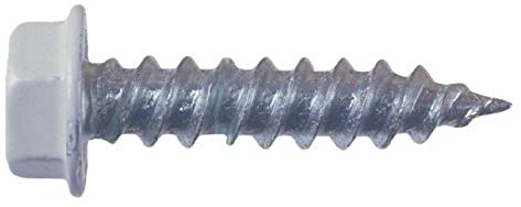AP Products 012-TR50 W 8 X 1-1/4 White Hex Washer Head Screw - Pack of 50