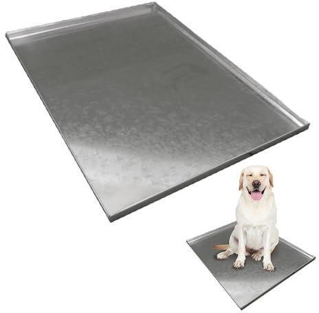 Ellie-Bo Replacement Silver Galvanised Metal Tray for 24 inch Small Dog Cage Crate