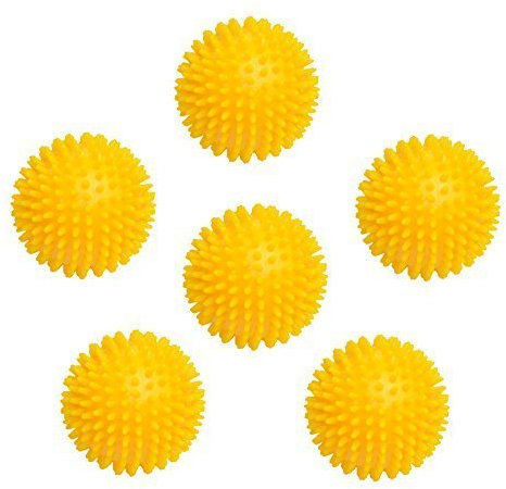 Enjoy Fit Igelball Fitness Massageball Noppenball 9cm 6er Set - gelb
