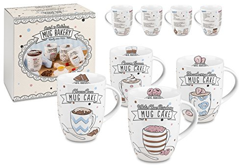 Könitz Mug Bakery Cup Cake 4 tlg Set Porzellan Becher Tassenkuchen