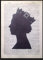Queen-Elizabeth-Kopfsilhouette, Wandbild mit englischem Aufdruck, Vintage-Wörterbuchseite
