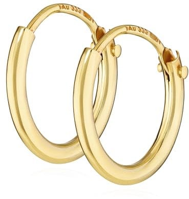 NKlaus Paar Herren Creolen ECHT GOLD 333er Ohrring Ohrschmuck Ohrhänger 11 mm 3752