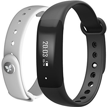 Prixton at600 - Pulsera de Actividad DE 0.5 con Bluetooth, Color Negro y Blanco