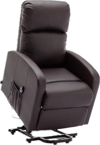 Astan Hogar Sillón Relax Con Función Auto-Ayuda (Levanta Personas), Reclinación Eléctrica, Tapizado en PU Anti-Cuarteo, Modelo Premium AH-AR30620CH