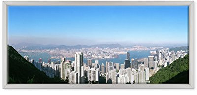 Panorama Bild auf Leinwand – Gerahmt – fertig zum Aufhängen – Rio De Janeiro – Brazile Dimensione: 30x70cm B - Colore Bianco Moderno