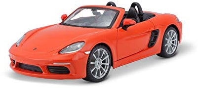 Bauer Spielwaren Porsche 718 Boxster: Modellauto im Maßstab 1:24 Türen zum Öffnen 19 cm orange (18-21087OR) B18-21087