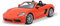 Bauer Spielwaren Porsche 718 Boxster: Modellauto im Maßstab 1:24 Türen zum Öffnen 19 cm orange (18-21087OR) B18-21087