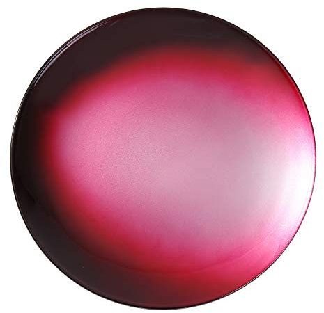 Syosaku Japon Verre Assiette plate Φ11-inch, passe au lave-vaisselle, Gradation Red