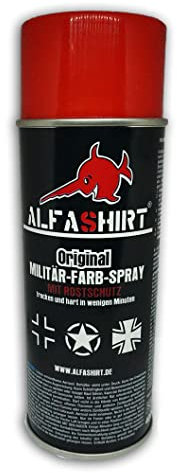 Militär Sprayfarben Farbspray Lack RAL Farben Bundeswehr Restaurieren, RAL Farben:RAL 3020 Feuerwehr Verkehrsrot glänzend