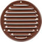 Ø 12,5 cm, copertura griglia di ventilazione marrone, prese d'aria rotonde, griglia di ventilazione, zanzariera integrata, ventilazione HVAC, marrone, 125 mm