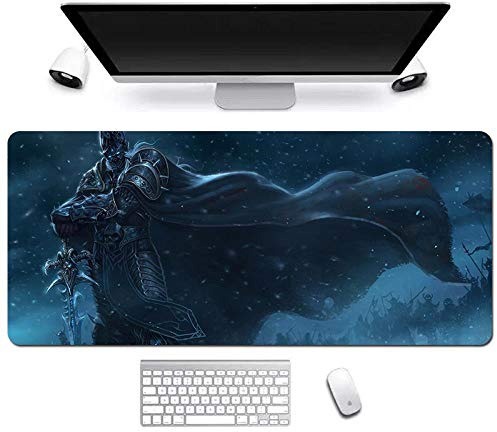 Mauspad World of Warcraft XXL Gaming Mauspad, 900x400mm Anime Mousepad, Höchstmaß an Präzision, extra stark vernähter Rand, gummierte Unterseite, Desktop Computer, I