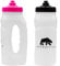 Bearactive Lot de 2 bouteilles de course légères de 500 ml avec valve en plastique sans BPA et anti-fuite - Pour jogging, randonnée, gym - Noir et rose