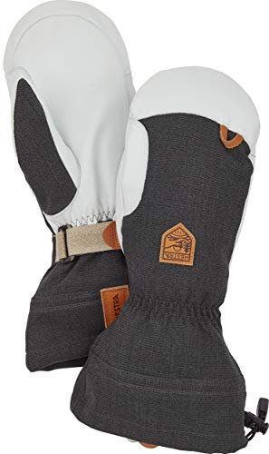 Hestra Unisex Army Leather Patrol Gauntlet Mitt Handschuhe Schwarz/Grau 8