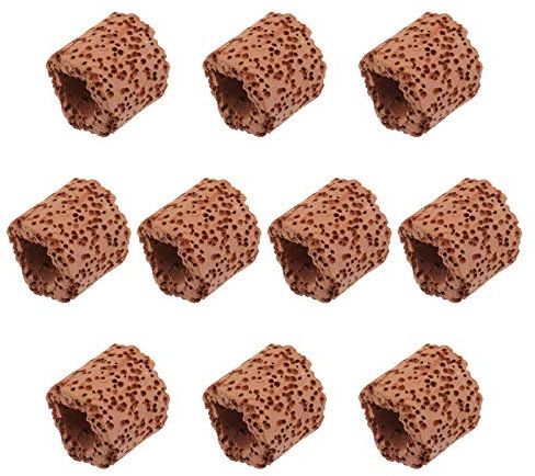 Hemobllo Wasserpflanze Ringe - 10 Stück Aquarium Keramikringe Aquarium Ring Wasserpflanzen Festen Ring Keramik Schwerkraft Ring Wasser Anlage Halter für Aquarium