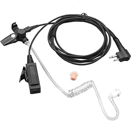 SUNDELY® Earpiece Headset Earphone for Motorola Radio Walkie Talkie CP040 CP1200 DP1000 DP1400 GP88S PRO1150 XT420 XT460 XTNiD MotoTrbo R2 BPR40 MagOne 2-pin FBI Style Covert Acoustic Air Tube