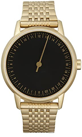 slow Round 15 - All Gold Steel, Black Dial