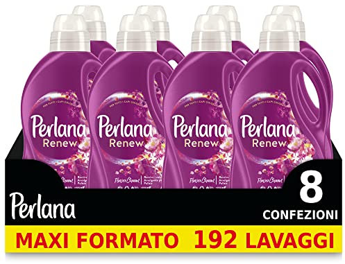 Perlana Renew Flower Charm Waschmittel für die Waschmaschine, die den Glanz Ihrer farbigen und weißen Kleidung bewahrt, 1 Packung mit 24 Wäschen