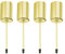 Adventskranz Kerzenhalter,Retro Gold Adventskerzenhalter Metall Kerzenleuchter 4 Stück, für Adventskranz Weihnachten Kerzenteller Mit Dorn