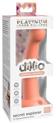 Pipedream Dillio Platinum Secret Explorer, Peach, 17,2 cm