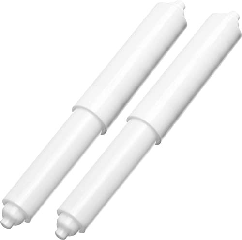 2 Pcs Toilet Paper Holder Rack - Plastic Toilet Tissue Roll Holder Insert in bathroom, Toilet Replacement Roller Spring Loaded