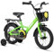Glerc Bubble 12 Zoll Kinderfahrrad für 1 2 3 4 Jahre alte kleine Jungen & Mädchen Fahrräder mit Korbstabilisatoren und Gepäckträger, grün