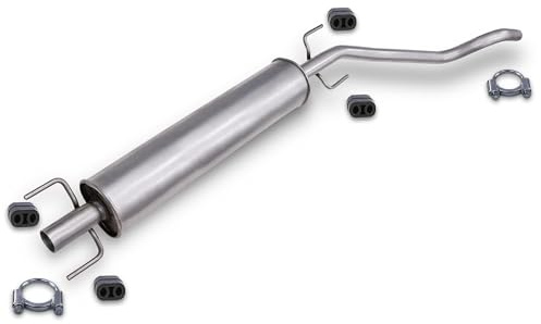 BESTPRICE ATP Auspuff Schalldämpfer Set 1x Mittelschalldämpfer, 4x