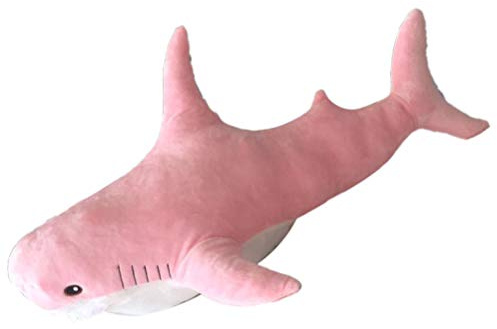 Yusat 45 cm Cartoon-Hai-Plüschtier, Ozean-Wassertiere, Hai-Puppe, Plüschtier, Kuscheltiere (Rosa)