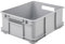 keeeper Transportbox mit Tragegriffen, Euro-Box L, 20,5 l, 43 x 35 x 17,5 cm, Bruno Eco Line, Grau (Eco Stone Grey)