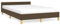 vidaXL Bettgestell, Polsterbett Bett mit Kopfteil, Bettrahmen mit Lattenrost, Doppelbett für Schlafzimmer, Schlafzimmerbett, Dunkelbraun 120x190cm Stoff