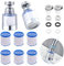 RXKFIGX 2 Pezzi Filtro calcare dell'Acqua del Rubinetto Ruotabile A 360° Rubinetto Depuratore Acqua filtri per rubinetto Con 6 Elementi Filtranti In Cotone PP Filtro Lavandino Bagno per cucina e bagno