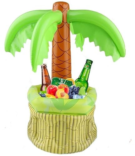 Inflatable Palm Tree Drinks Cooler - Blow Up Hawaiian Party Accessory Decoration Summer Ice Cooler For Drink