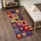 renoazul® Jute Back Square Bright Runner Rug, 60 x 220cm Washable Rug | Multi Kitchen Mats With Medium Pile - Ideal For Hallway, Corridor & Hall Runner