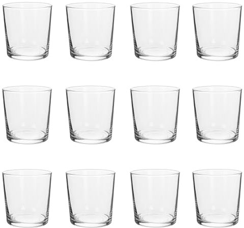 TWO TIGERS Pack 12 Vaso de Sidra. A Elegir en 205ml, 350ml o 510ml. Vaso de Cristal para Uso Doméstico, Hostelería, Bar, Restaurantes, Fiestas, Eventos. Vasos para Sidra Mini, Midi o Maxi (350ml)