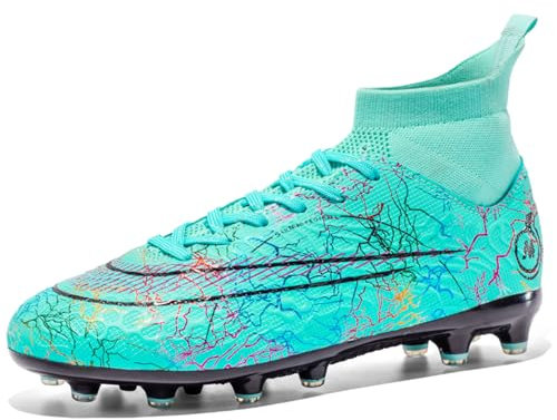 Biayphyne Fussballschuhe Kunstrasen Herren Hallenschuhe Fussball Turf Fußballschuhe Für Jungen Indoor AG FG TF Trainingsschuhe Outdoor (068 Grün AG 39)
