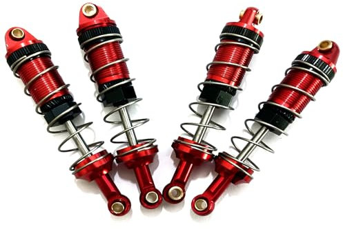 4er-Pack RC Auto Stoßdämpfer Metall Stoßdämpfer Dämpfer Kompatibel mit MJX Hyper Go 16207 16208 16209 16210 H16BM H16GT H16DR 1/16 Scale RC Auto Upgrades Teil